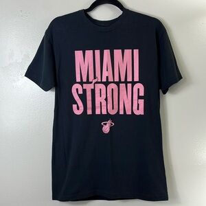 Court Culture Miami Heat Black Basketball T-shirt Graphic Miami Strong Men’s M